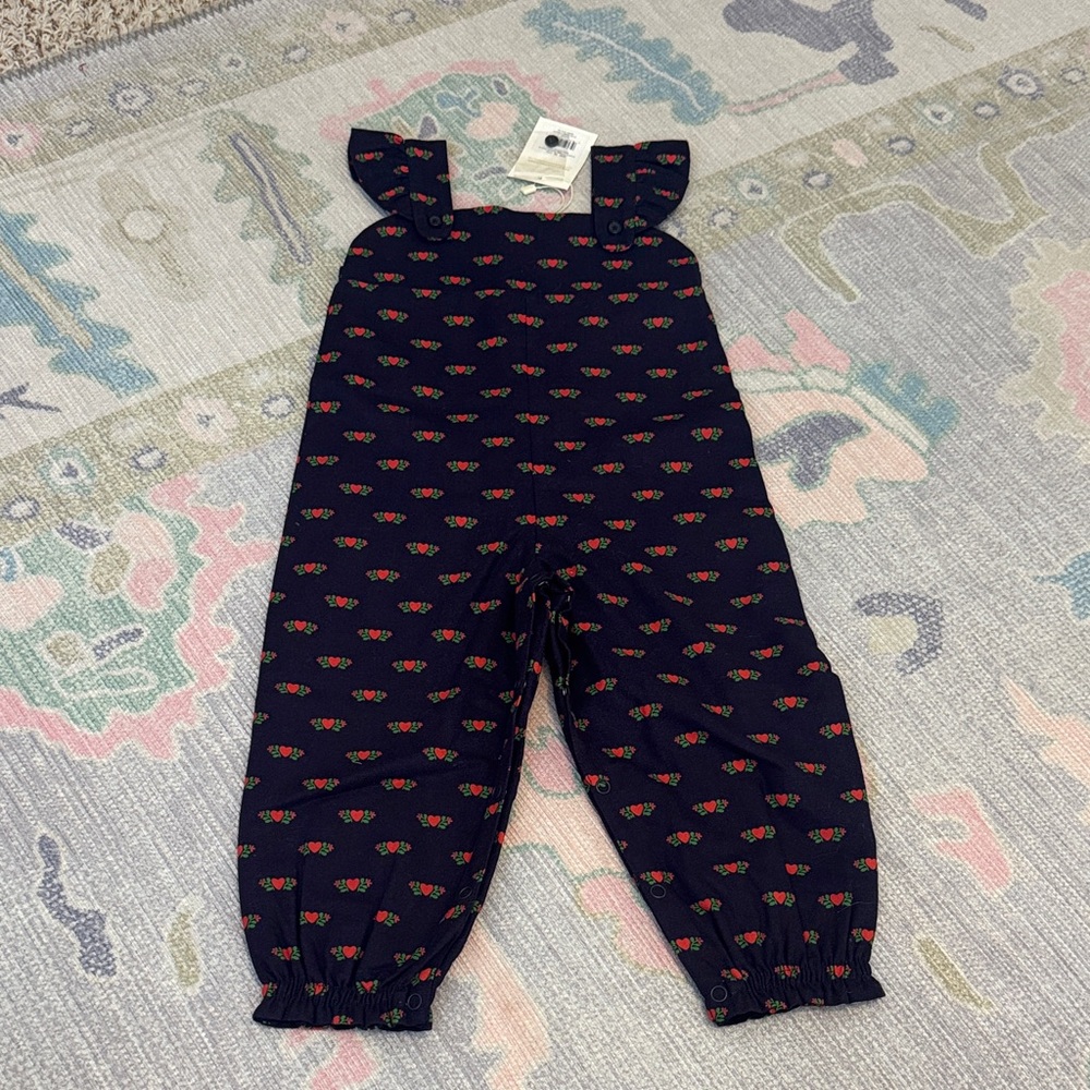 TBBC Navy jumper with Red Heart Pattern (18-24m)